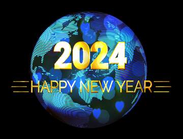FX №215867 Shiny happy new year 2022 global world planet concept earth