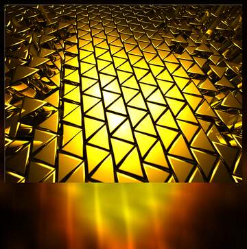 FX №215095 3D abstract geometric volumetric triangle gold metal background Blank Card Motivation
