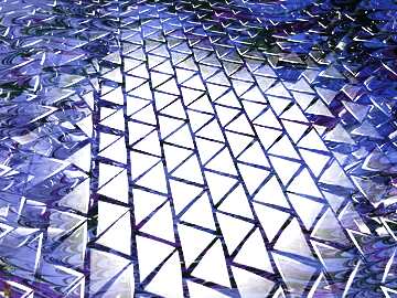 FX №215194 3D abstract geometric volumetric triangle metal background Blue Skin Snake