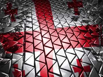 FX №215139 3D abstract geometric volumetric triangle metal background Georgia Georgian Flag