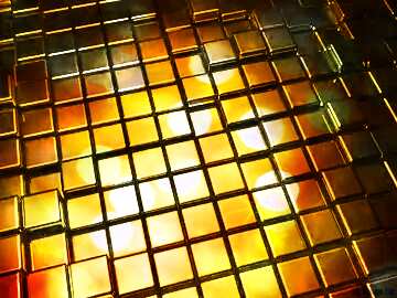 FX №215461 3d abstract gold metal cube background Golden Christmas twinkling stars background