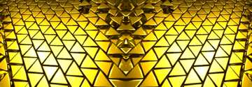 FX №215087 3D abstract geometric volumetric triangle gold metal background Pattern Card Banner