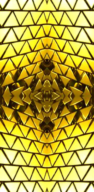 FX №215133 3D abstract geometric volumetric triangle gold metal background Pattern Techno Banner