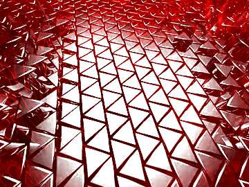 FX №215181 3D abstract geometric volumetric triangle metal background Red steel