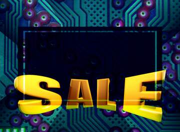 FX №215499 computer micro chip Sales discount promotion template