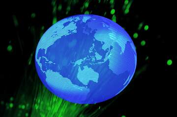 FX №215973 Modern global world earth concept planet symbol dark blue Green Technology Background