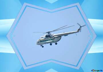 FX №215824 Military helicopter illustration template frame blue