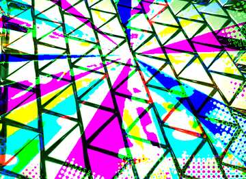 FX №215165 3D abstract geometric volumetric triangle colorful metal background