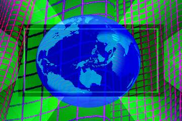 FX №215962 Net grid Modern global world earth concept planet symbol dark blue Design Banner Background...
