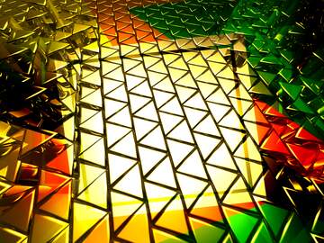 FX №215113 3D abstract geometric volumetric triangle gold metal background Creative Frame Future Geometrical...
