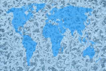 FX №215746 World map frozen background