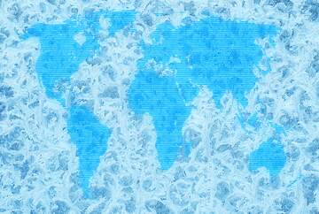 FX №215747 World map frozen blurred  background global concept