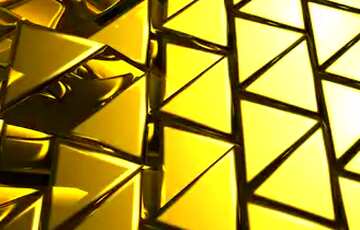 FX №215117 3D abstract geometric volumetric triangle big gold metal background