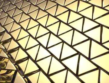 FX №215112 3D abstract geometric volumetric triangle light gold metal background