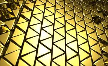 FX №215100 3D abstract geometric volumetric triangle gold metal background