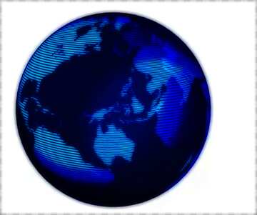FX №215853 Modern global world earth concept planet symbol dark blue