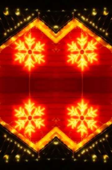 FX №215255 Christmas lights snowflakes pattern