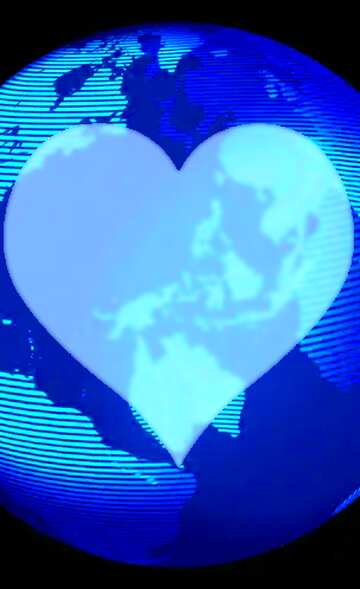 FX №215885 Modern global world earth concept planet symbol Heart Love Frame Shape
