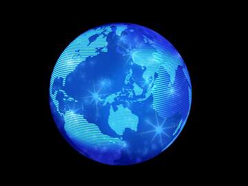 FX №215869 Modern global world earth concept planet symbol twinkling stars dark  background