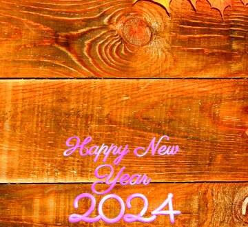 FX №215758 wooden  background happy new year 2024