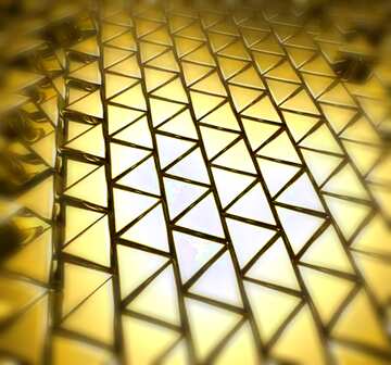 FX №215092 3D abstract geometric volumetric triangle gold metal background Blurred