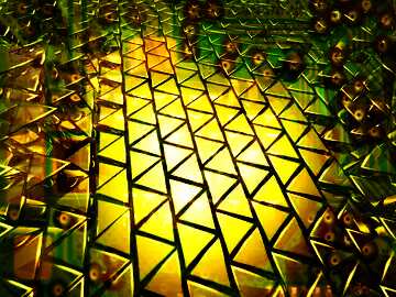 FX №215178 3D abstract geometric volumetric triangle gold metal background Electronic