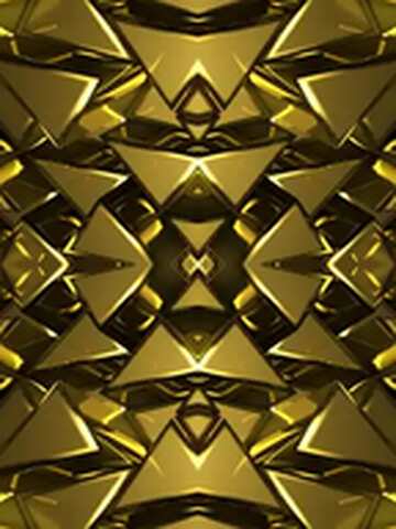 FX №215160 3D abstract geometric volumetric triangle gold metal background Futuristic Pattern
