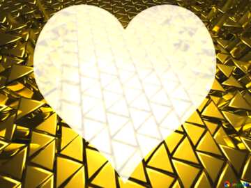 FX №215101 3D abstract geometric volumetric triangle gold metal background Love Texture