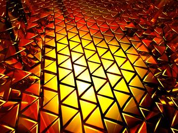 FX №215174 3D abstract geometric volumetric triangle gold metal background Polygonal Red