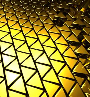 FX №215146 3D abstract geometric volumetric triangle gold metal background right