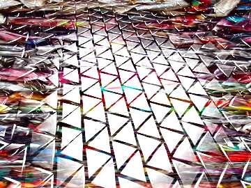 FX №215192 3D abstract geometric volumetric triangle colors metal background Scrap