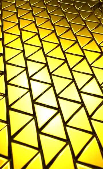 FX №215090 3D abstract geometric volumetric triangle gold metal background Vertical