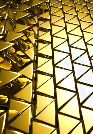 FX №215096 3D abstract geometric volumetric triangle gold metal background Vertical left