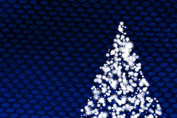 FX №215627 Clipart Christmas tree from snowflakes dark blue metal grill