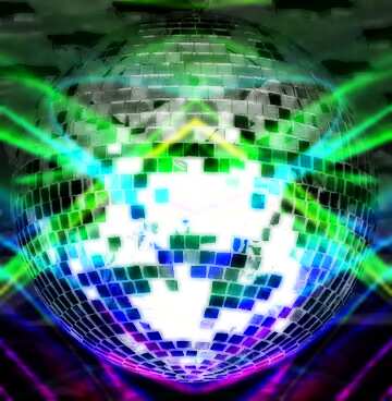 FX №215216 Disco ball lamp music  fractal background