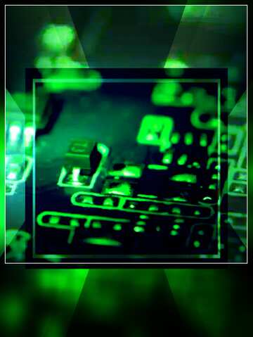 FX №215388 Electronic components dark hard blur blank card