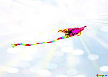 FX №215428 Toy Kite flying sky sunlight rays