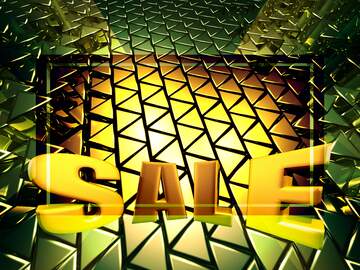 FX №215116 3D abstract geometric volumetric triangle gold metal background Sale Sales Promotion Design Template
