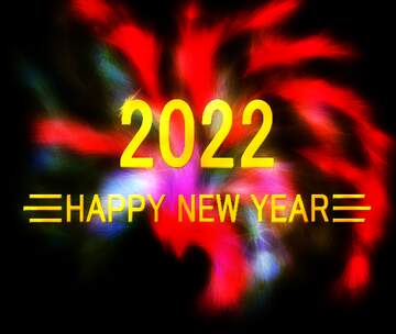 FX №215687 Shiny happy new year 2022 fractal  background