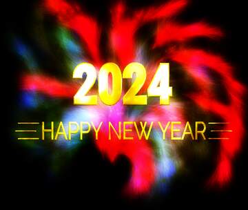 FX №215687 Shiny happy new year 2024 fractal  background