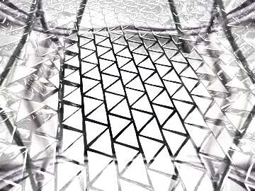FX №215180 3D abstract geometric volumetric triangle steel metal background