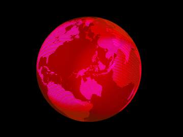 FX №215895 Modern global world earth concept planet symbol 3d red