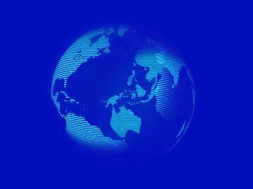FX №215922 Modern global world earth concept planet symbol Blue background