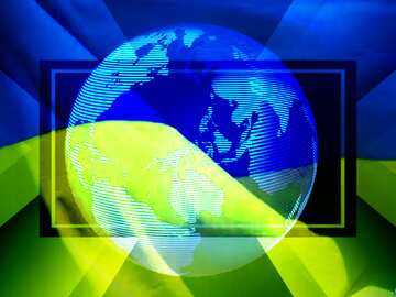 FX №215921 Modern global world earth concept planet symbol Ukraine Ukrainian Background