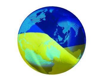 FX №215843 Modern global world earth concept planet symbol Ukraine