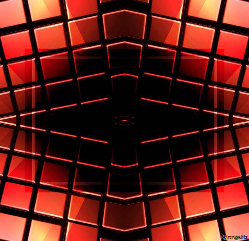 3d abstract red metal cube boxes background dark pattern №54501