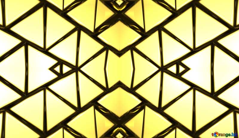 3D abstract geometric volumetric triangle gold metal background Steampunk Textura Pattern №54502