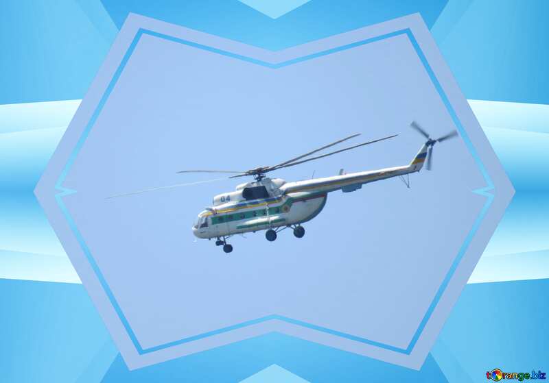Military helicopter illustration template frame blue №44505