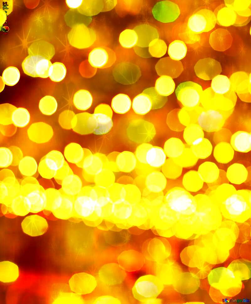 Christmas city street lights Golden Christmas twinkling stars background Festive Lights №53517