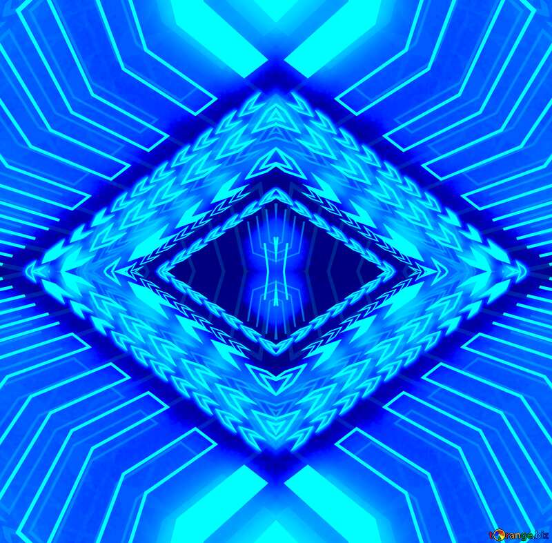 Creative abstract arrows blue modern background Creative Fractal Futuristic Generated Space Pattern №54503
